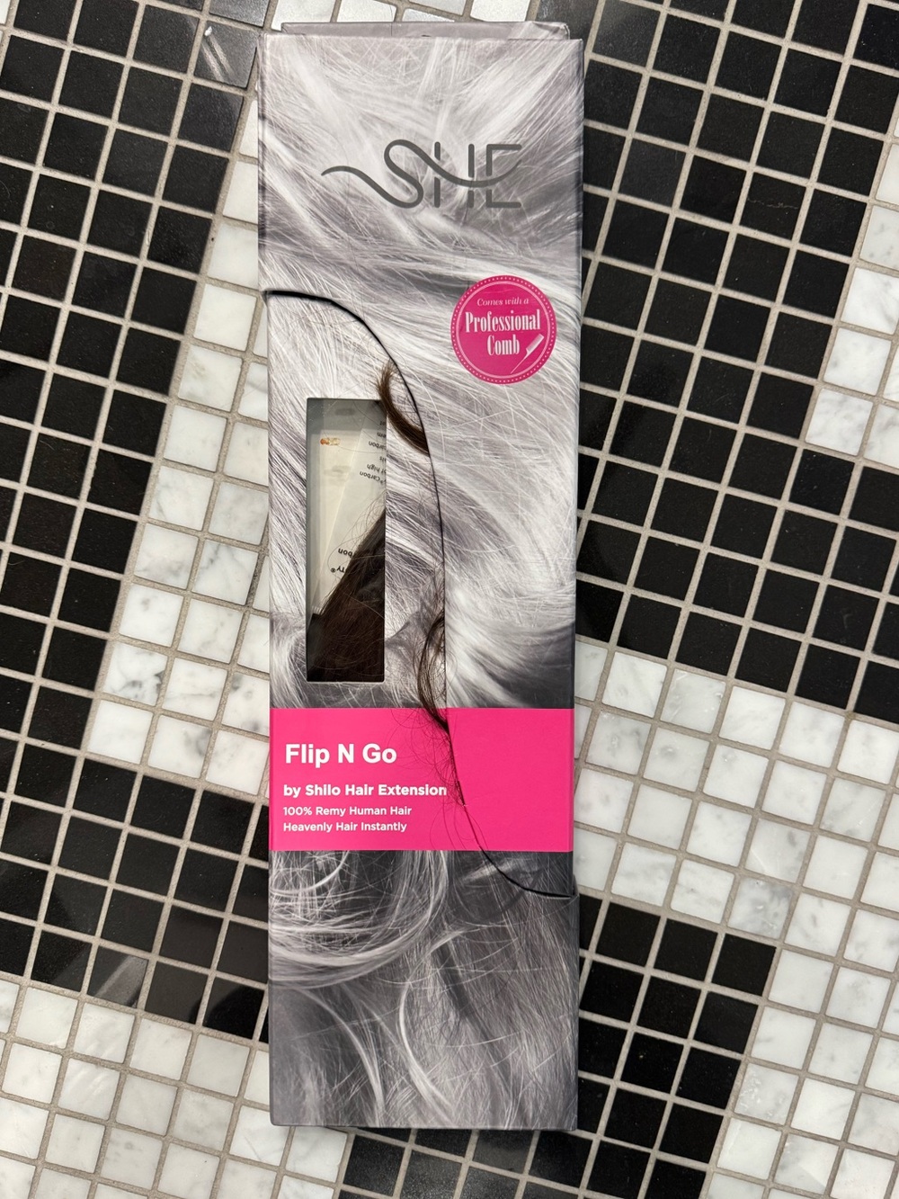 Shilo Flip-N-Go Halo Extension 100% Remy Hair Color #4/27 18–20" with Box